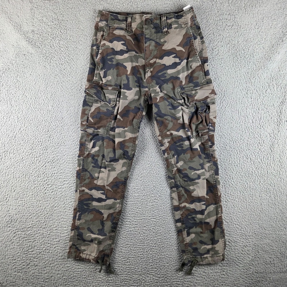American Eagle Pants Mens 29x30 Green Camo Slim Flex Cargo Army Outdoor